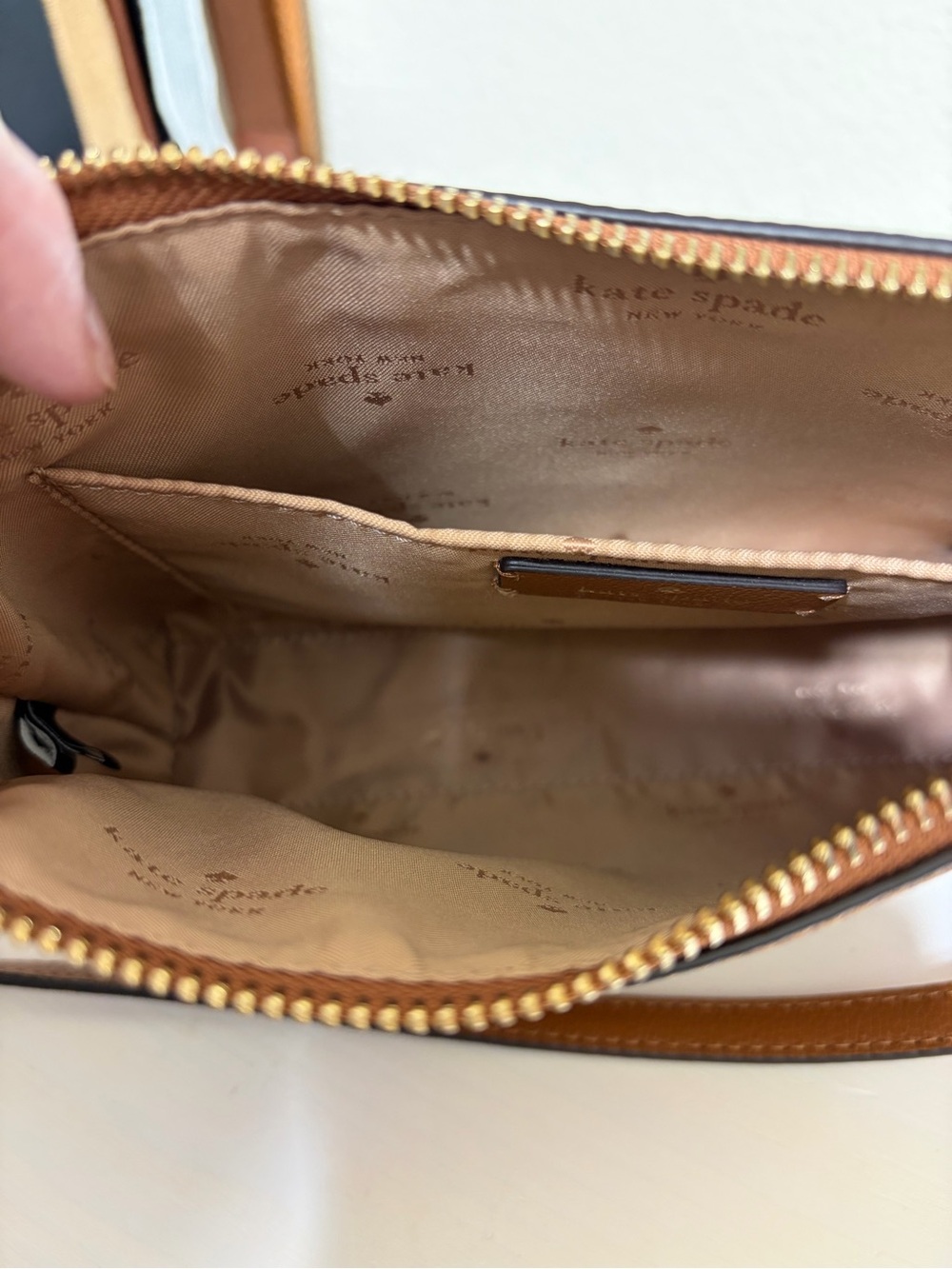 Kate Spade Brown Pebbled Leather Crossbody - Picture 3 of 7